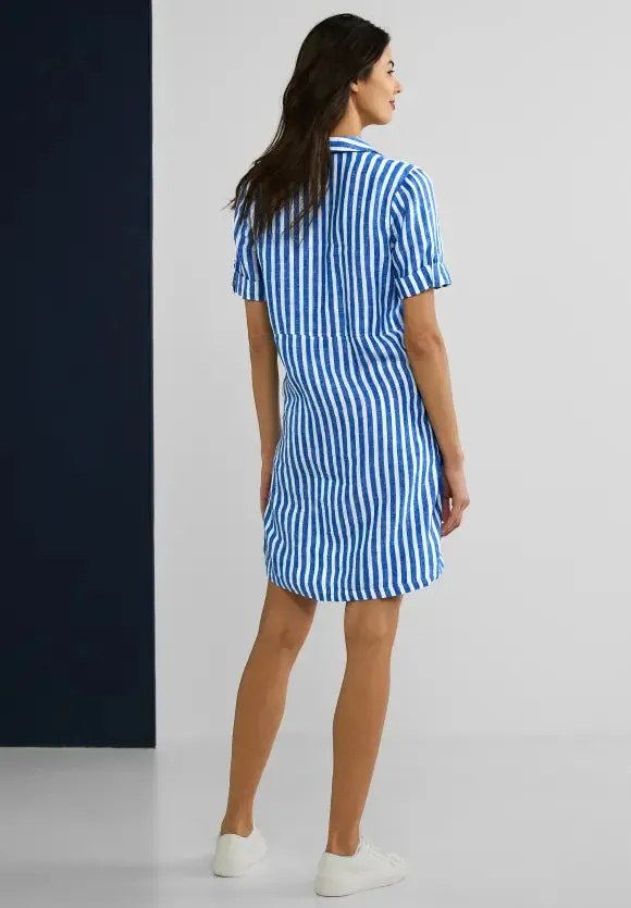 143475- Blue Stripe Linen Dress - Street One