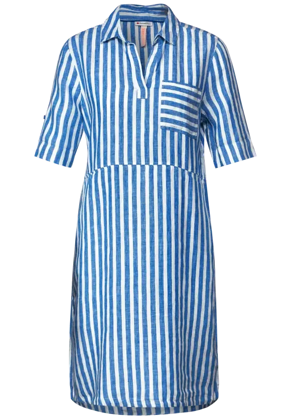 143475- Blue Stripe Linen Dress - Street One