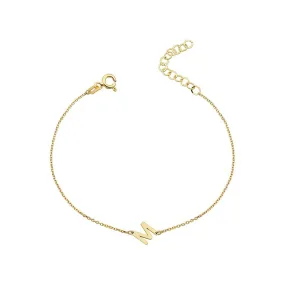 14k Initial Gold Bracelet