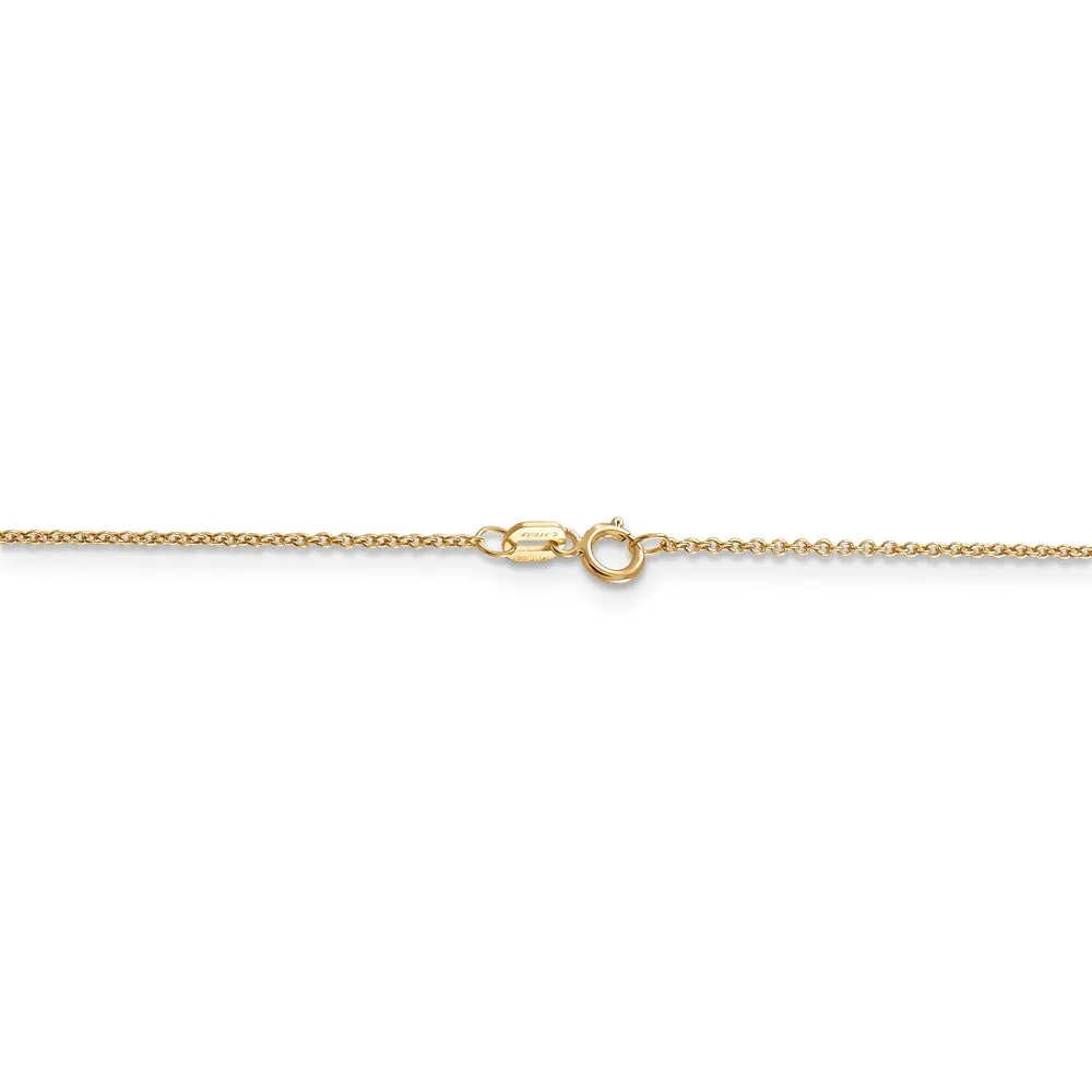 14k Yellow Gold and Rhodium Two Tone Dragonfly Necklace