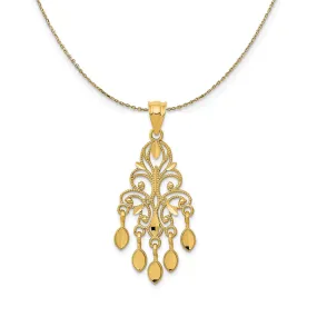 14k Yellow Gold Chandelier Necklace