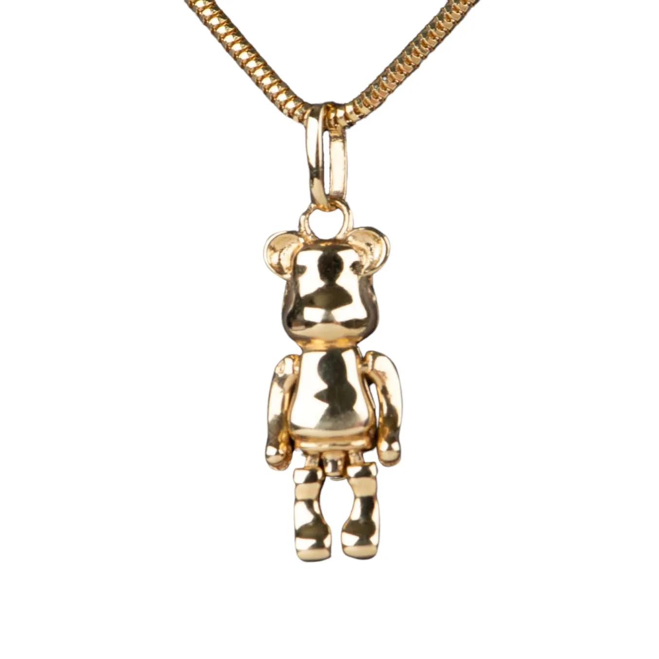 18K Gold Moving Arms and Legs Teddy Bear Pendant 1.83g R4605