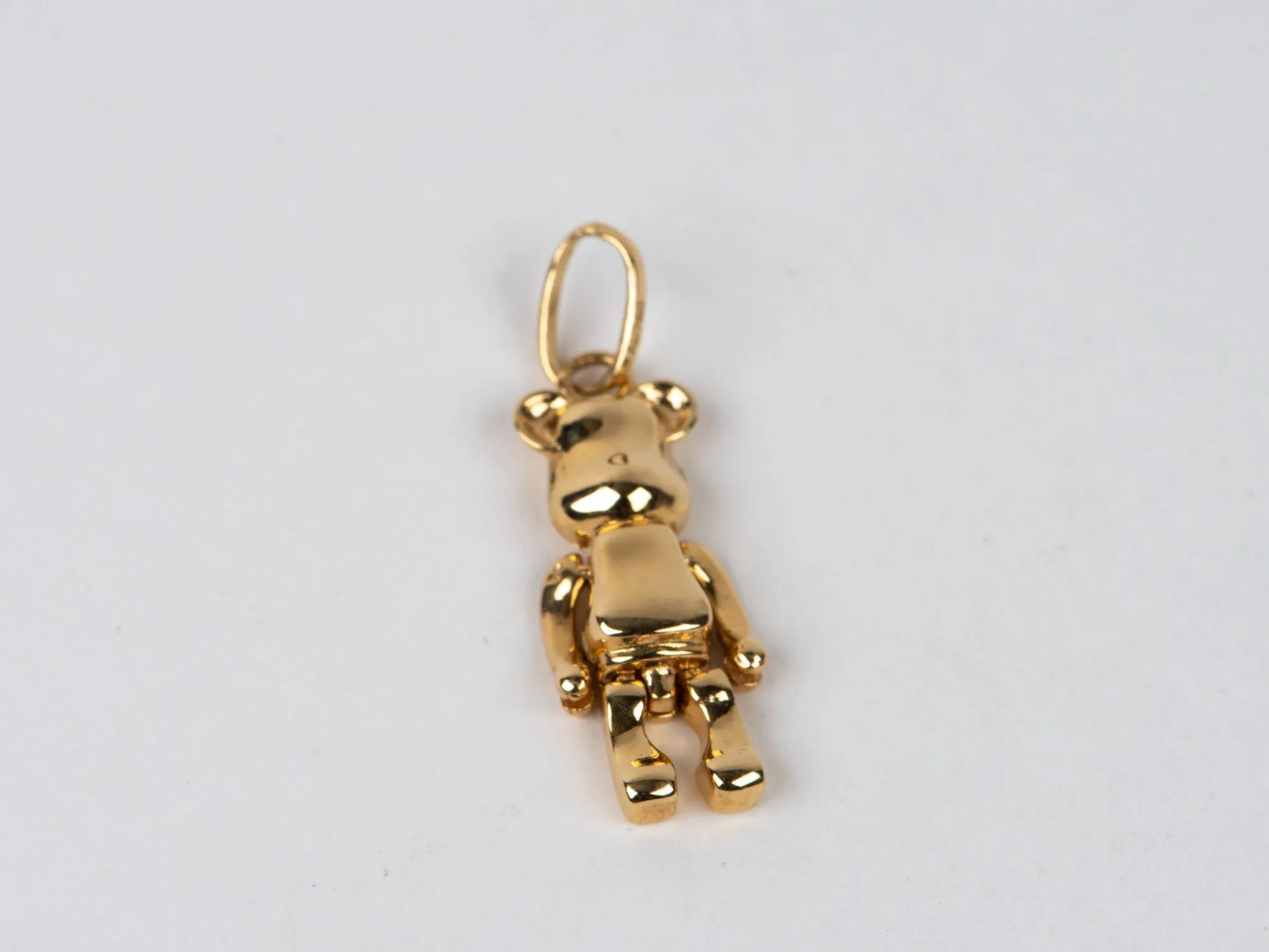 18K Gold Moving Arms and Legs Teddy Bear Pendant 1.83g R4605