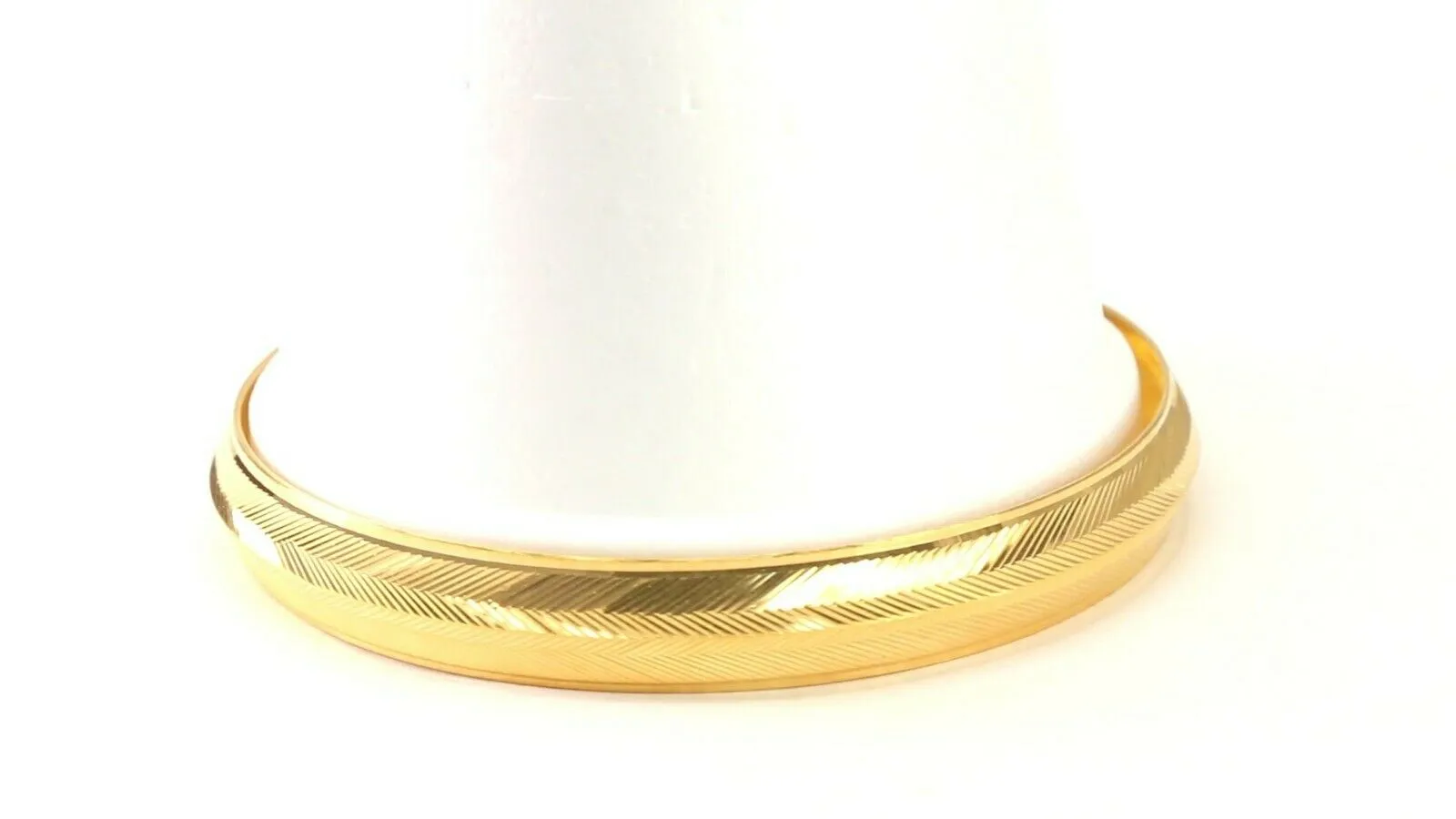 22k Bracelet Solid Gold Simple Charm Diamond Cut Men Design Size 3 inch B4216