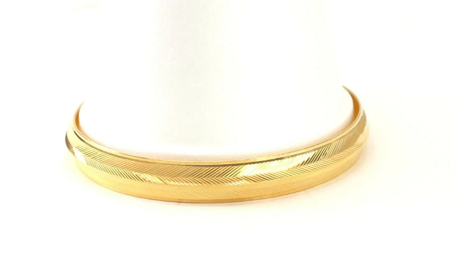 22k Bracelet Solid Gold Simple Charm Diamond Cut Men Design Size 3 inch B4216