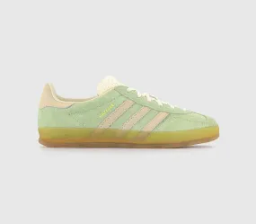 adidas Gazelle Indoor Trainers Semi Green Spark Almost Yellow Cream White