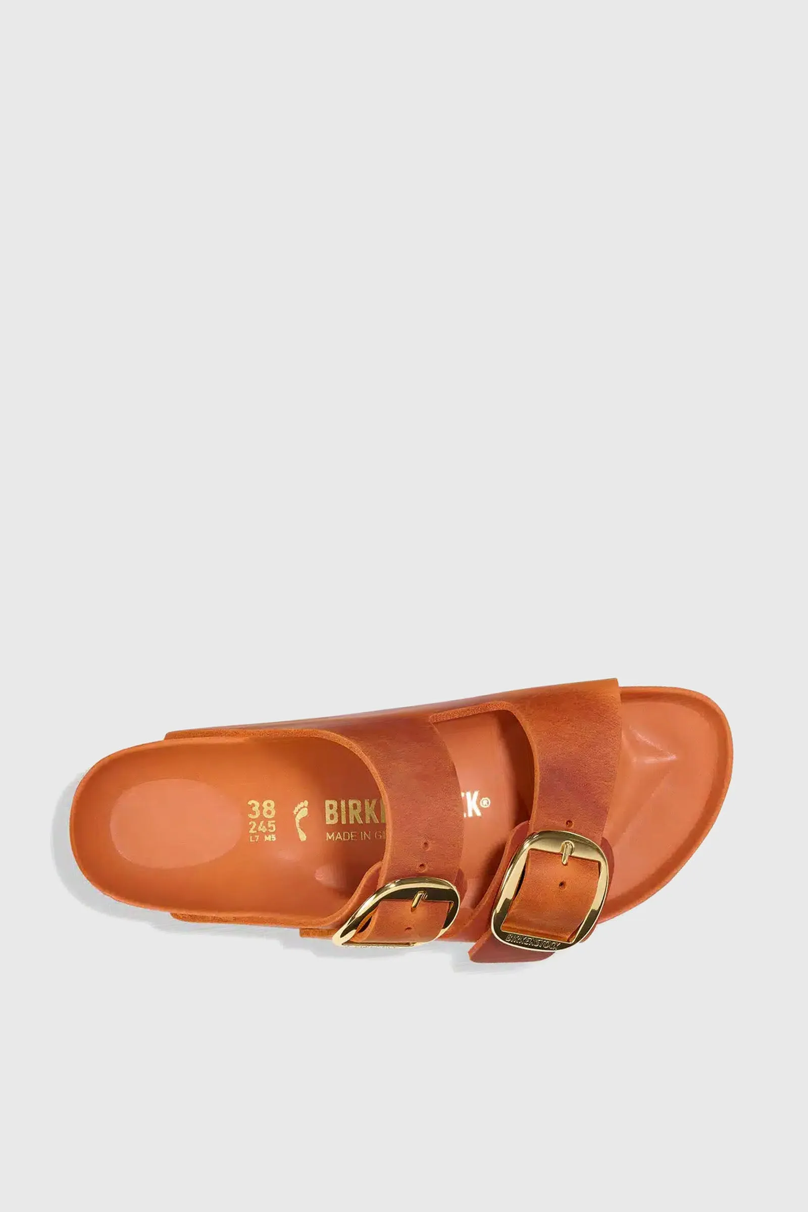 Birkenstock Arizona Big Buckle Pelle Oliata Arancio Donna