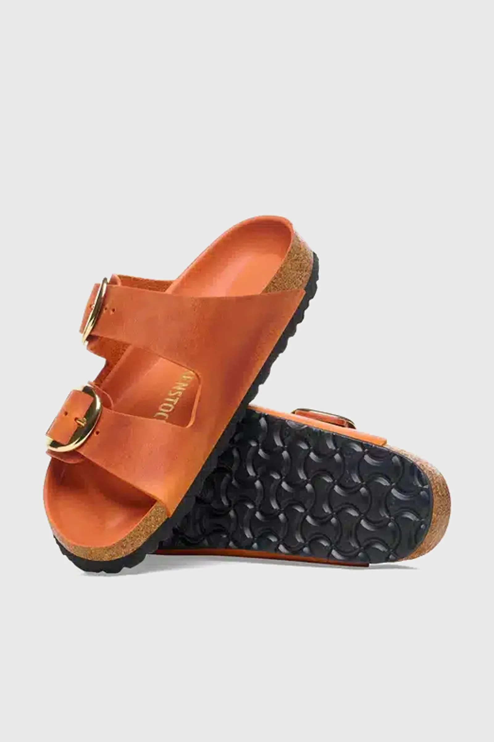 Birkenstock Arizona Big Buckle Pelle Oliata Arancio Donna