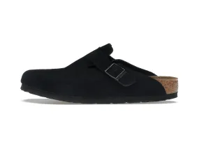 Birkenstock Boston Soft Footbed Suede Black