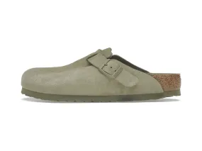 Birkenstock Boston Soft Footbed Suede Faded Khaki