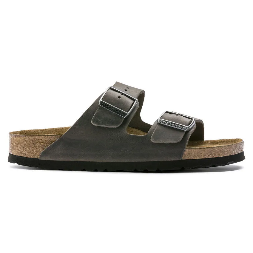 Birkenstock- Men Arizona Oiled Leather Iron Soft Footbed