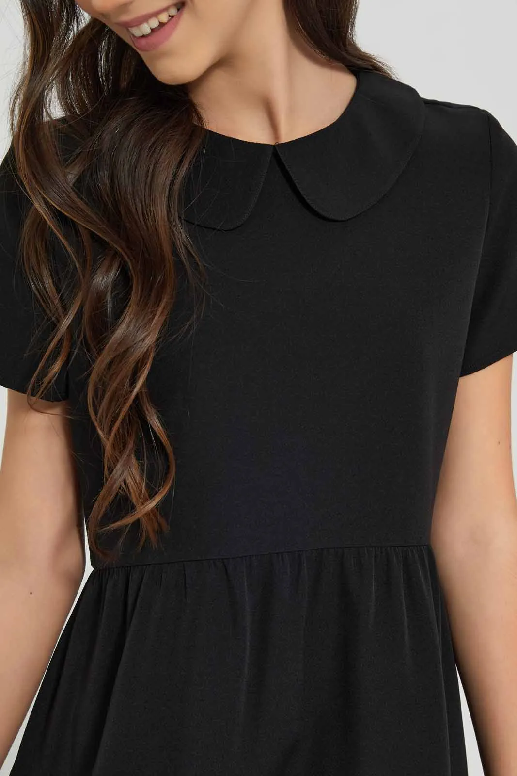 Black Peter Pan Collar Dress