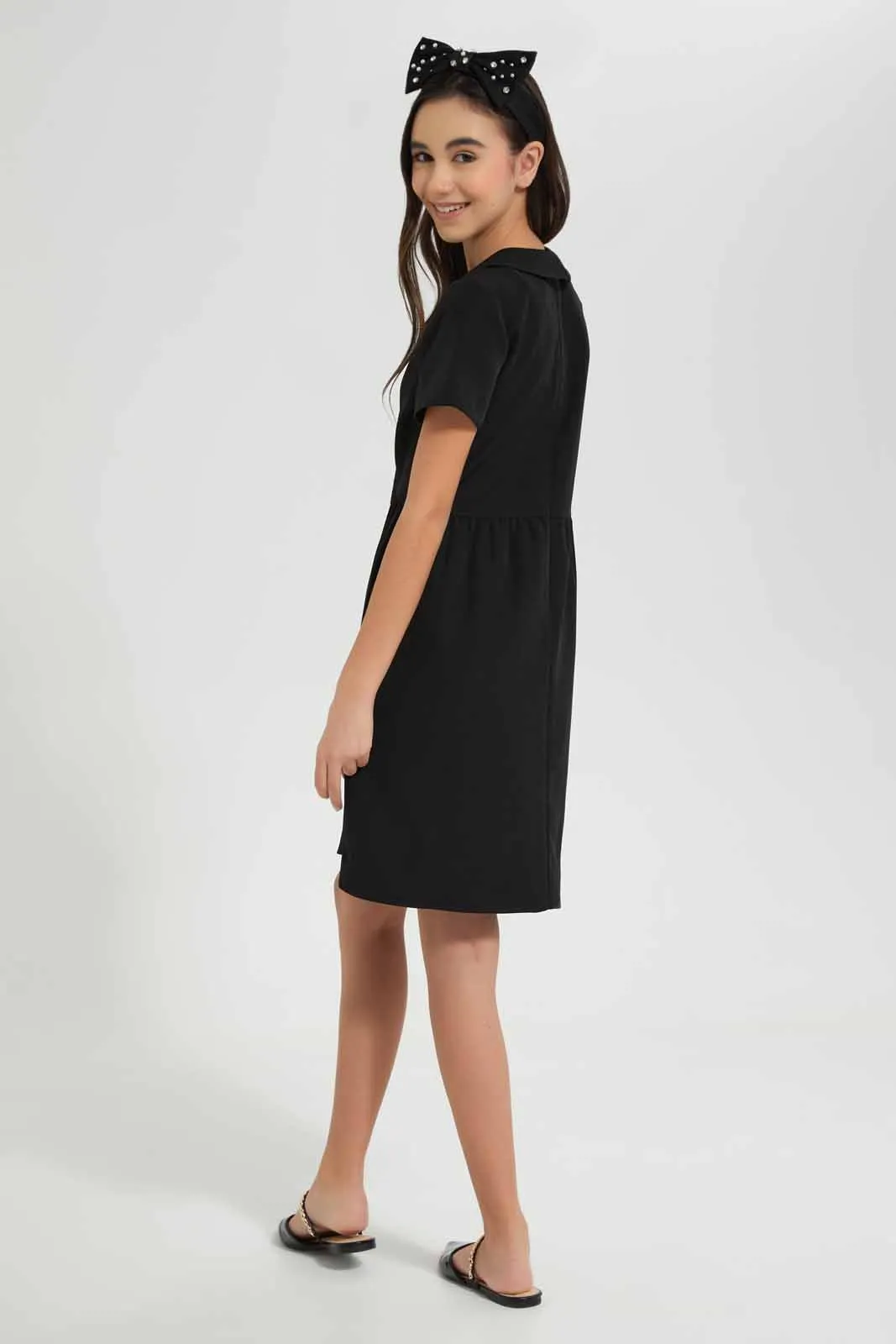 Black Peter Pan Collar Dress