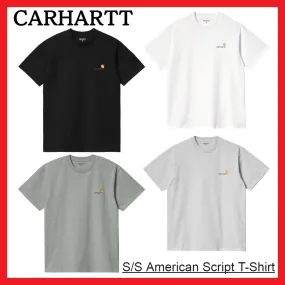 Carhartt  |Crew Neck Unisex Street Style Plain Cotton Short Sleeves