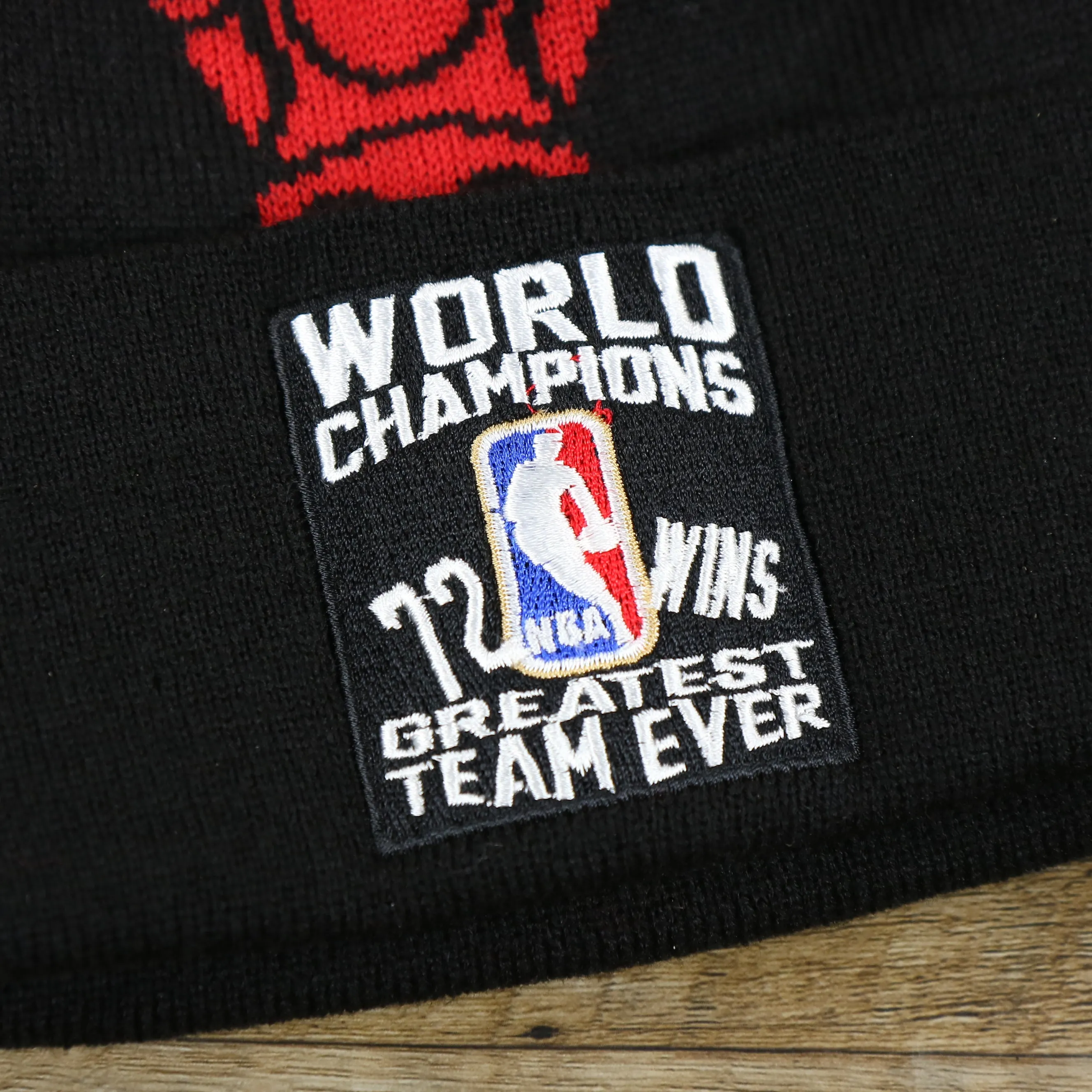 Chicago Bulls World Champions 72-10 Cuffed Winter Beanie to Match 72-10 11s | Black Winter Beanie