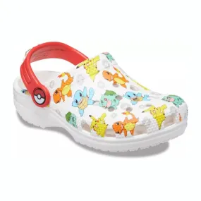 Crocs Toddler Classic Pokemon Clog - 207754-94S White/Multi