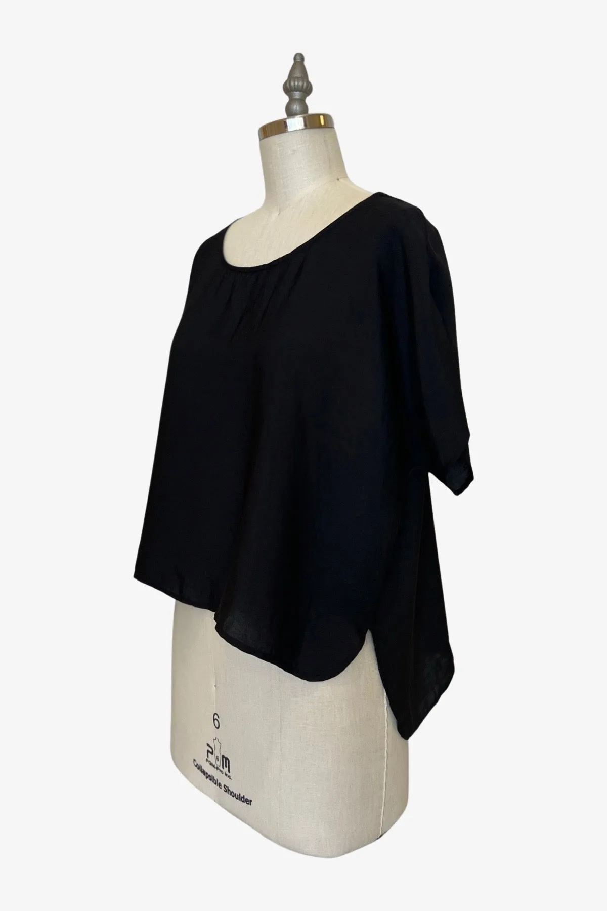 Cropped Easy Tee | Silky Black