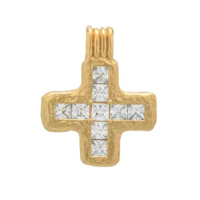 Dashorst Pendant with White Zircon - 18K Gold Plated