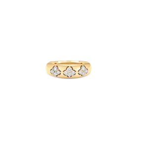 Dujour Multi-Cluster Diamond and Gold Ring