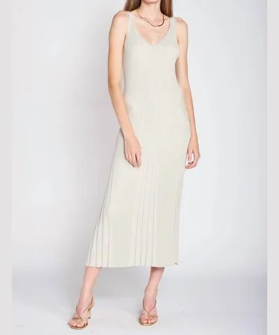 En Saison Palma Knit Dress In Ivory