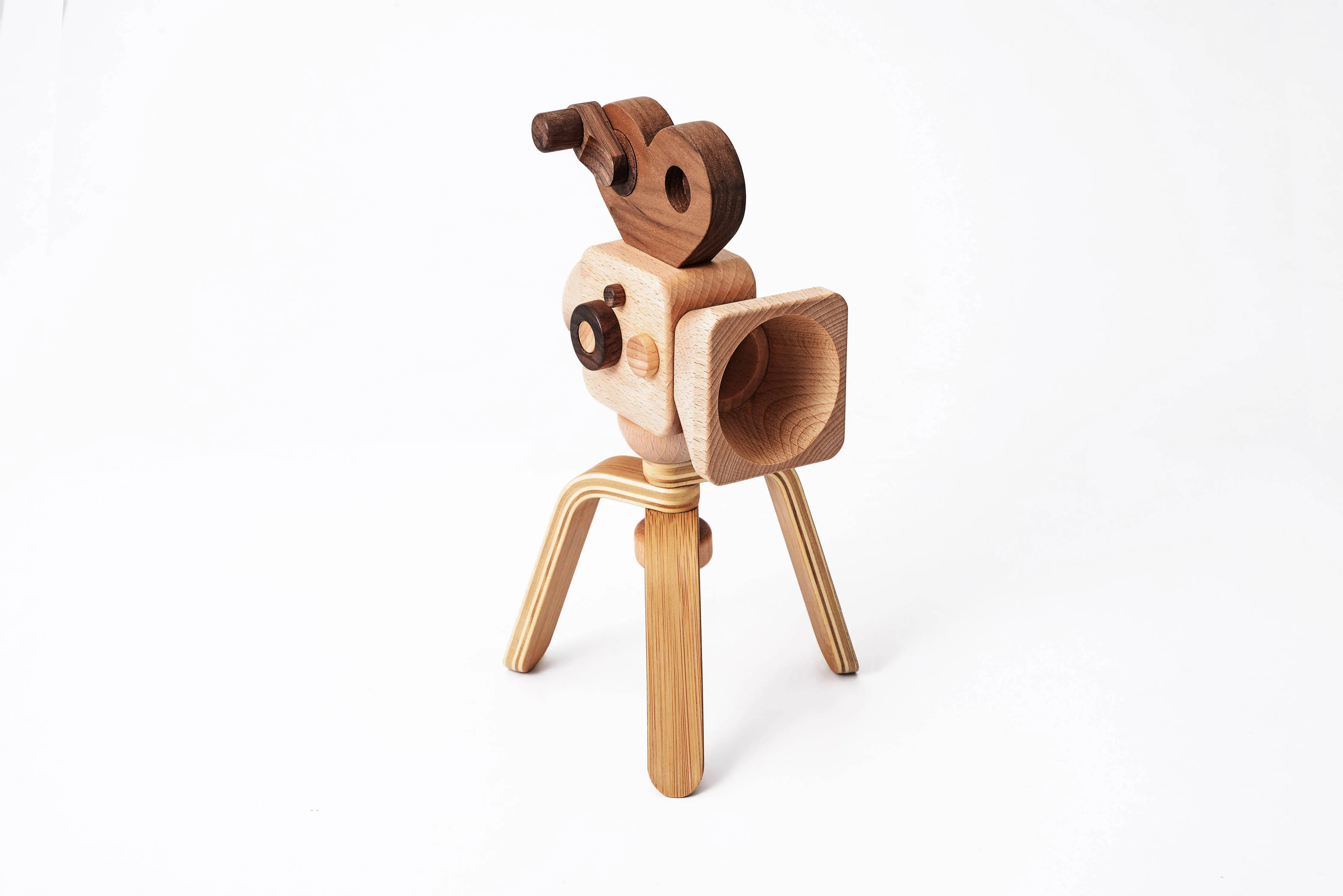 Father's Factory - Super 16 Pro Wooden Toy Camera With Tripod