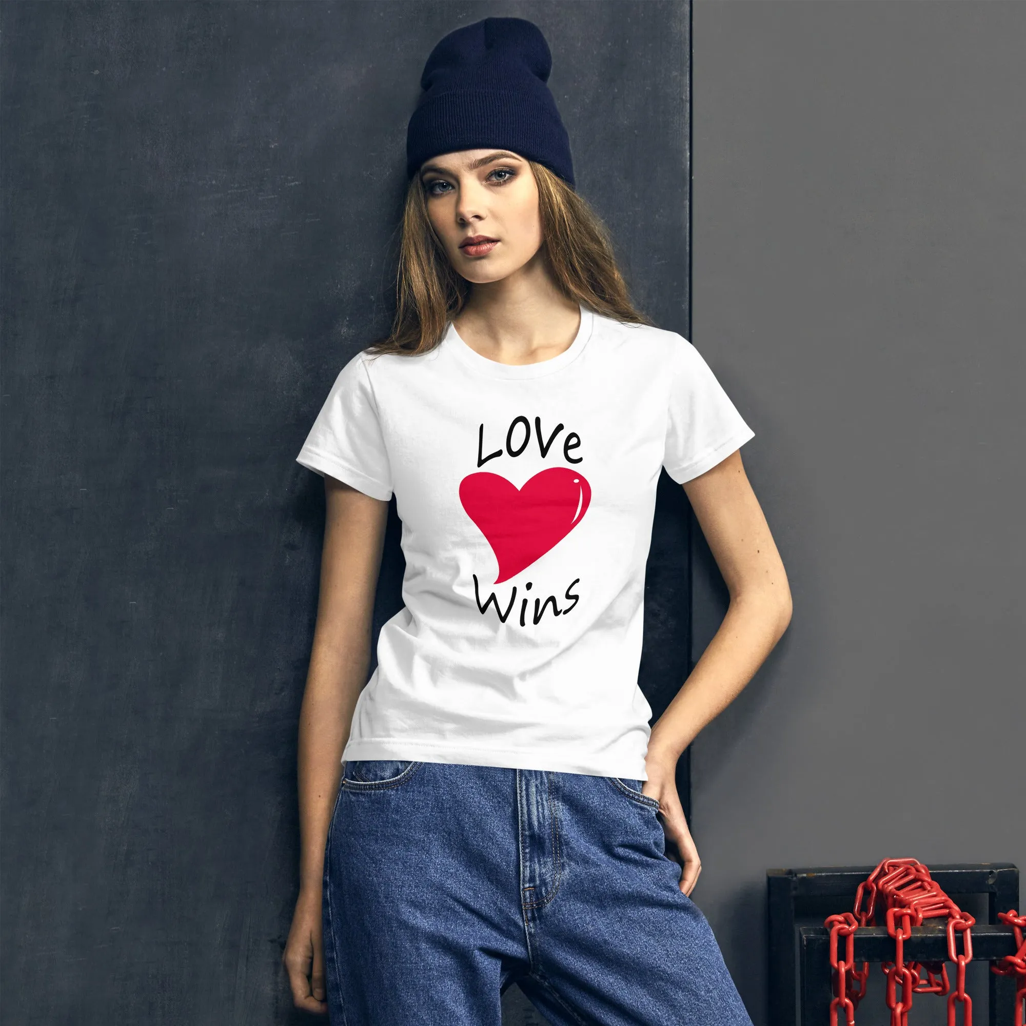 Fitted Love Wins Tee