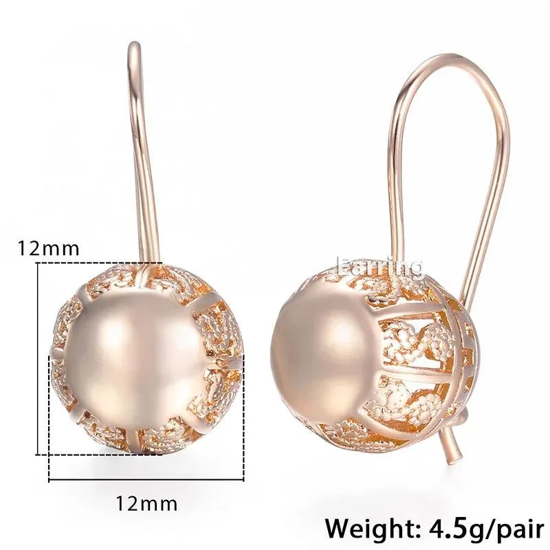 GE66 Dangle Earrings Charm Jewelry - Cut Out Ball Design