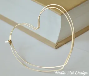 Gold Heart Hoop Earrings