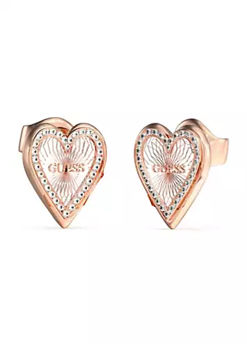 Guess Love Me Tender’ Heart Stud Earrings | Grattan