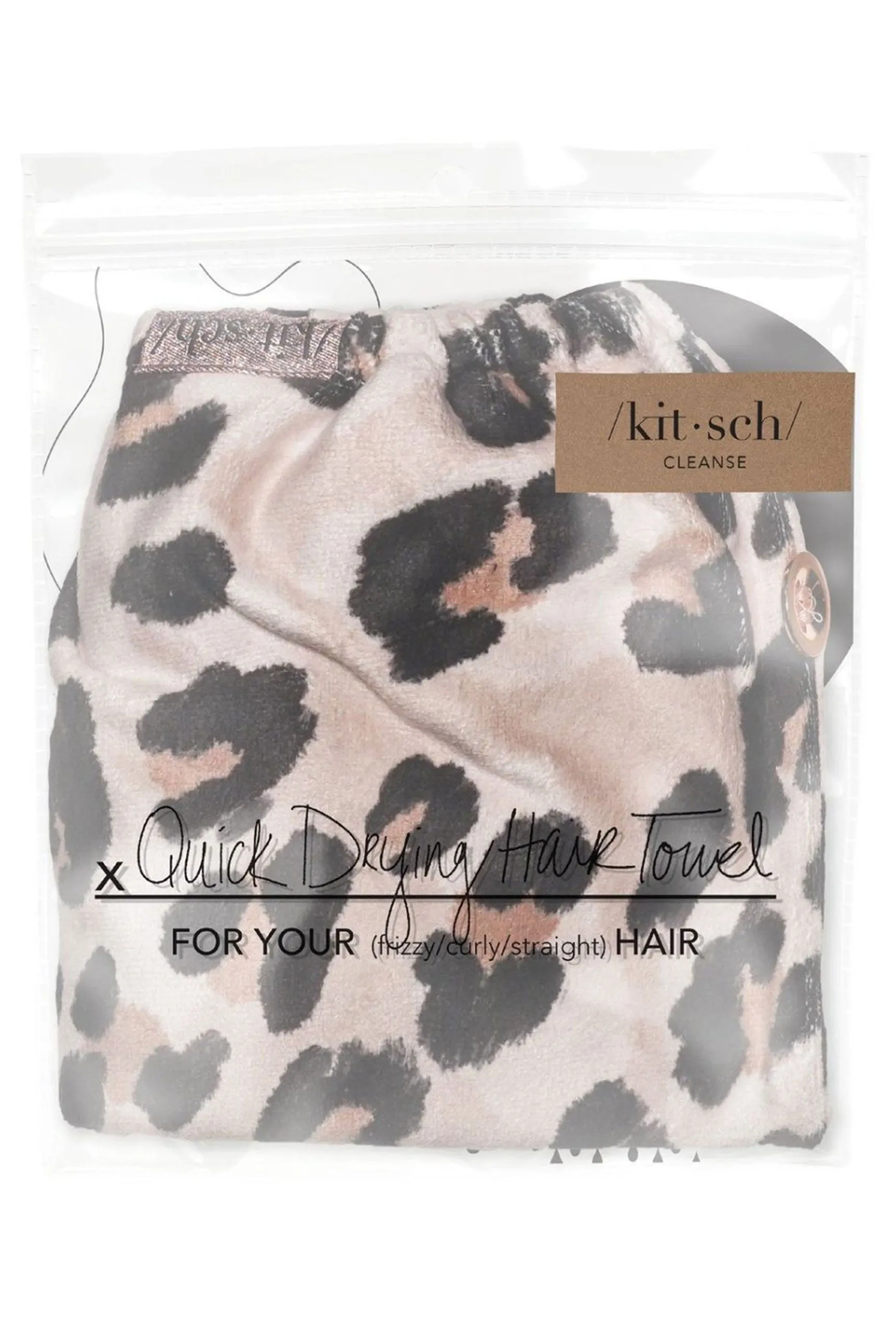 Kitsch Microfiber Hair Towel in Leopard