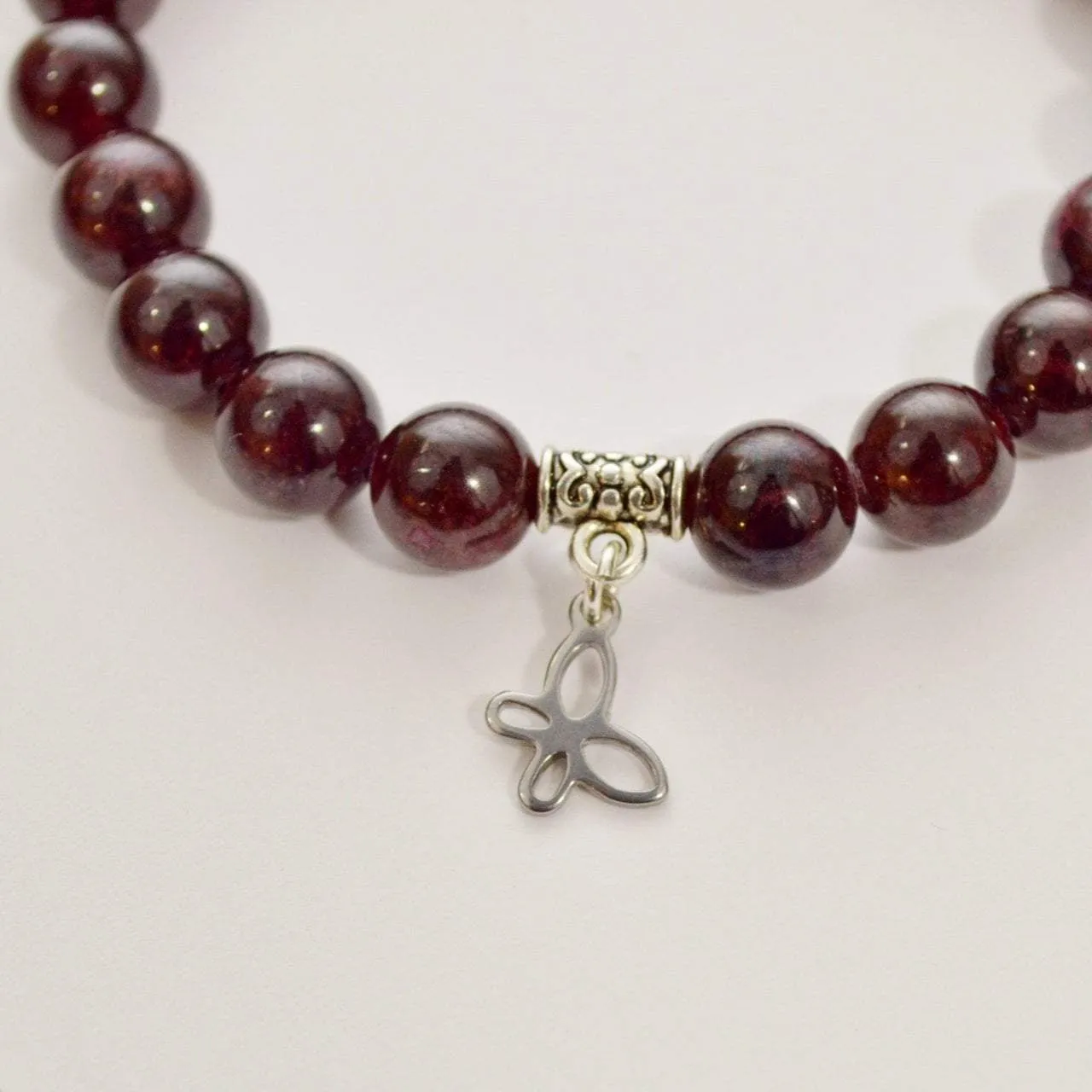 Limited Edition Women In Need Bracelet Self-Empowerment and Regeneration | Beaded Stretch Bracelet | Garnet Gemstone