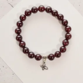 Limited Edition Women In Need Bracelet Self-Empowerment and Regeneration | Beaded Stretch Bracelet | Garnet Gemstone