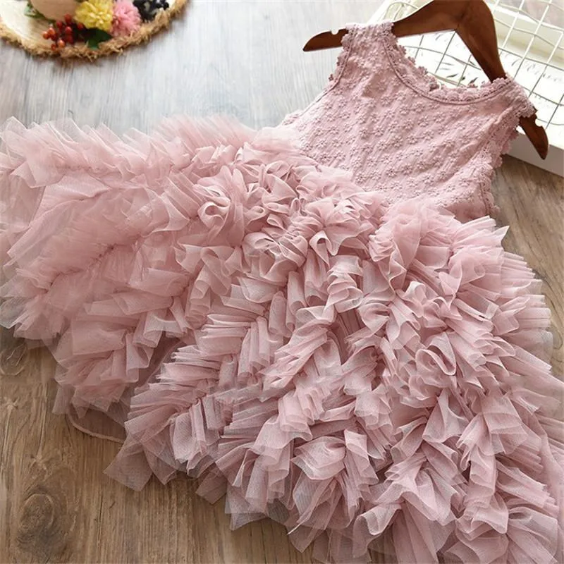 Little Princess Ruffle Lace Dress-Priority Shipping