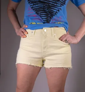 Mavi Rosie Shorts in Tender Yellow LA Vintage