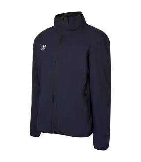 Mens club essential bonded jacket dark navy/white Umbro