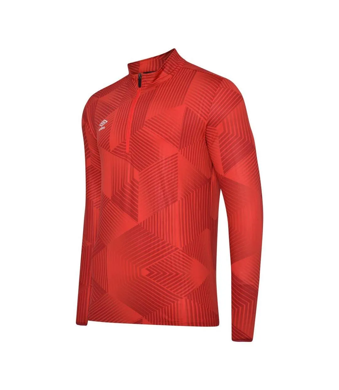 Mens maxium quarter zip training top vermillion Umbro