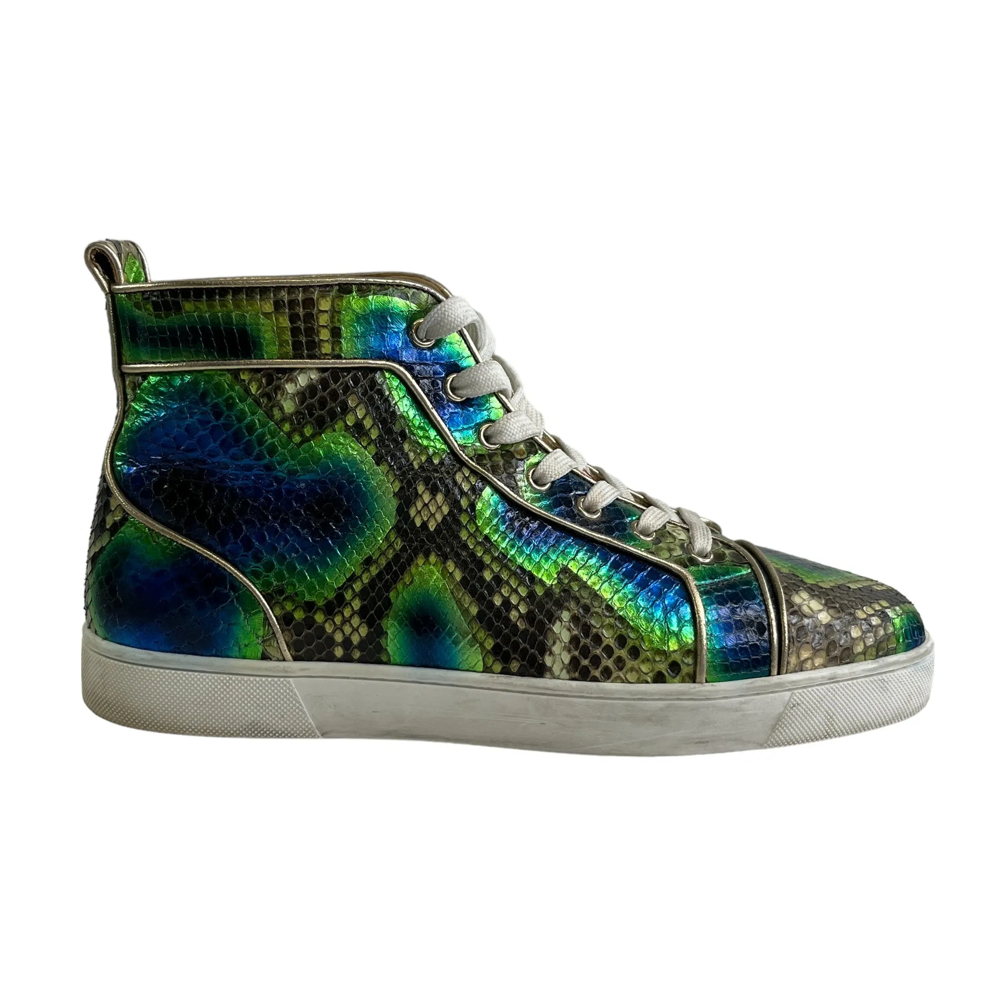 Men's Rantus Snakeskin High Trainers Green Size EU 44 / UK 10