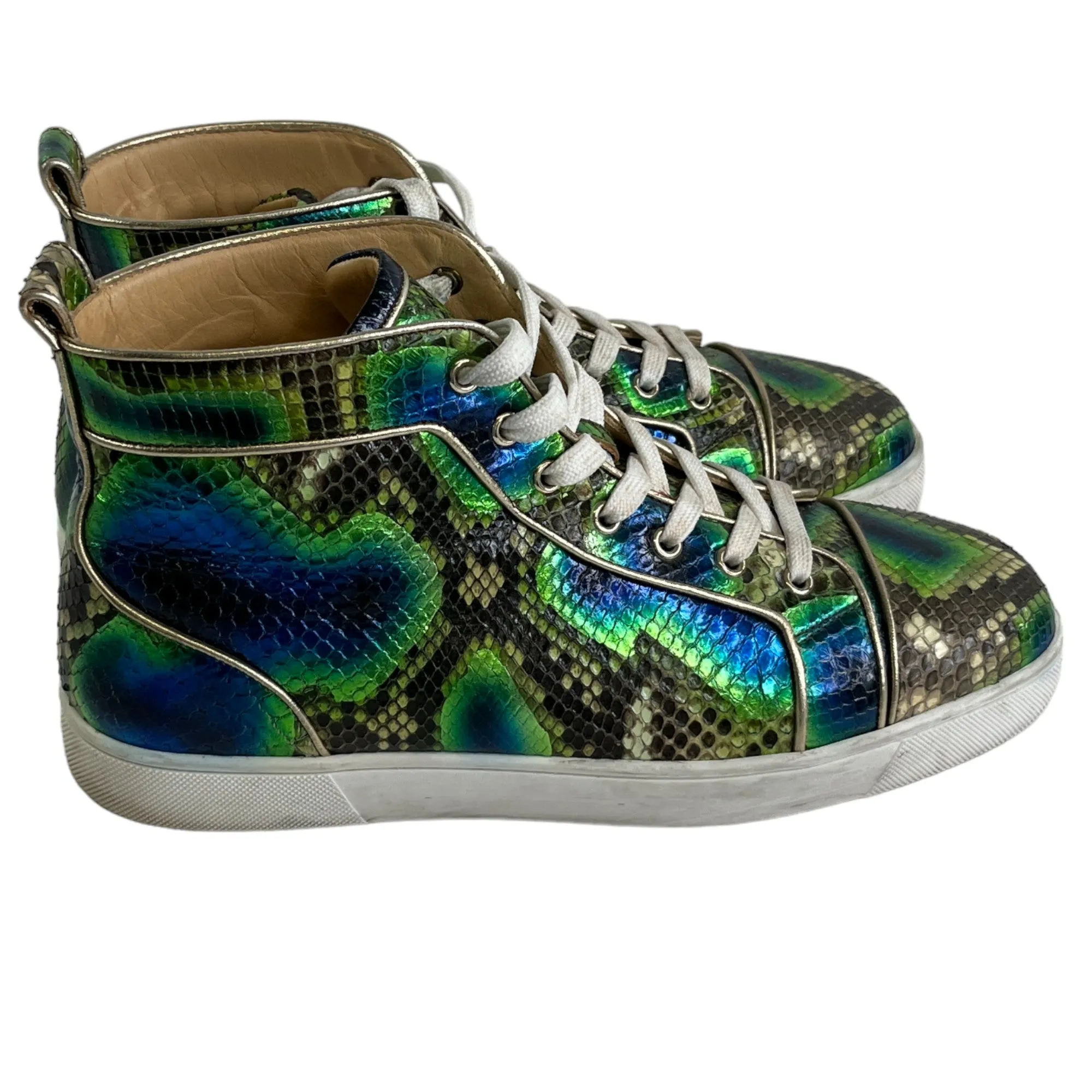 Men's Rantus Snakeskin High Trainers Green Size EU 44 / UK 10