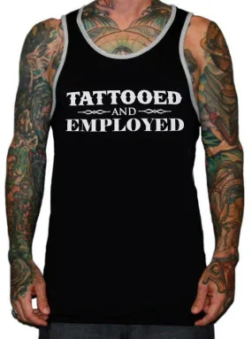 Men's Tattooed and Employed Ringer Tank