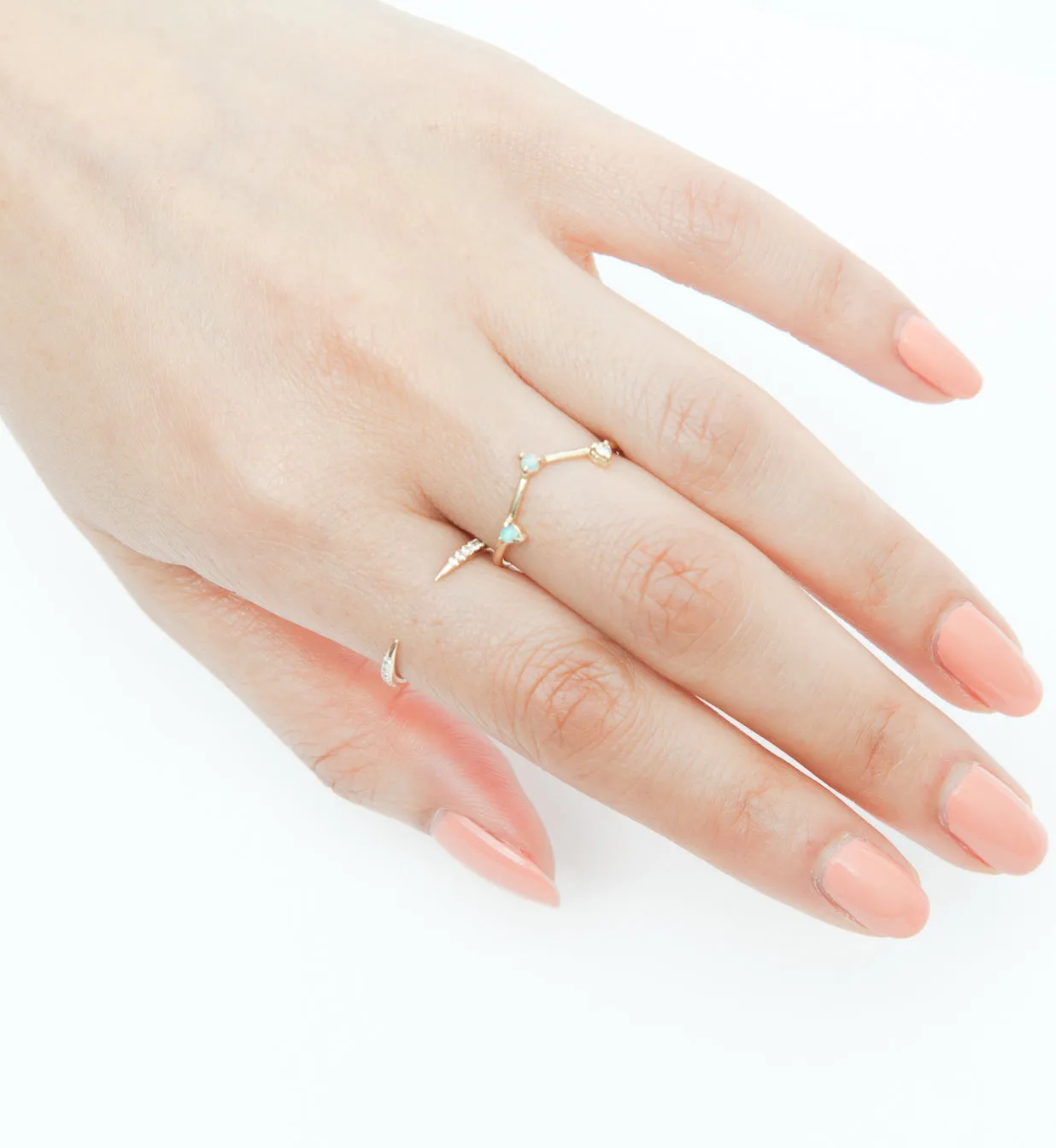 Micropavé Open Slice Ring