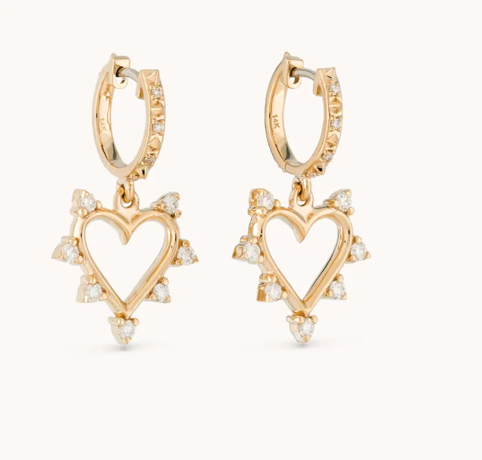 Open Heart Earrings