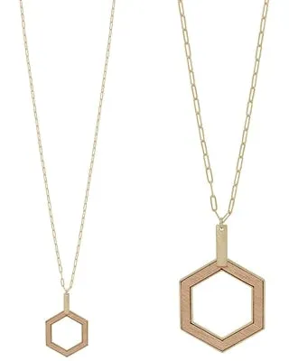 Open Hexagon Necklace