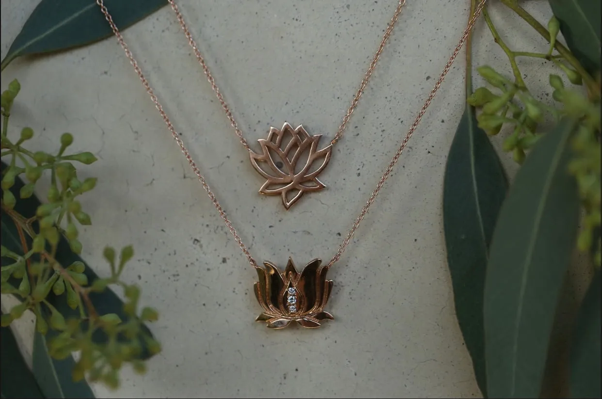 Open Lotus Necklace