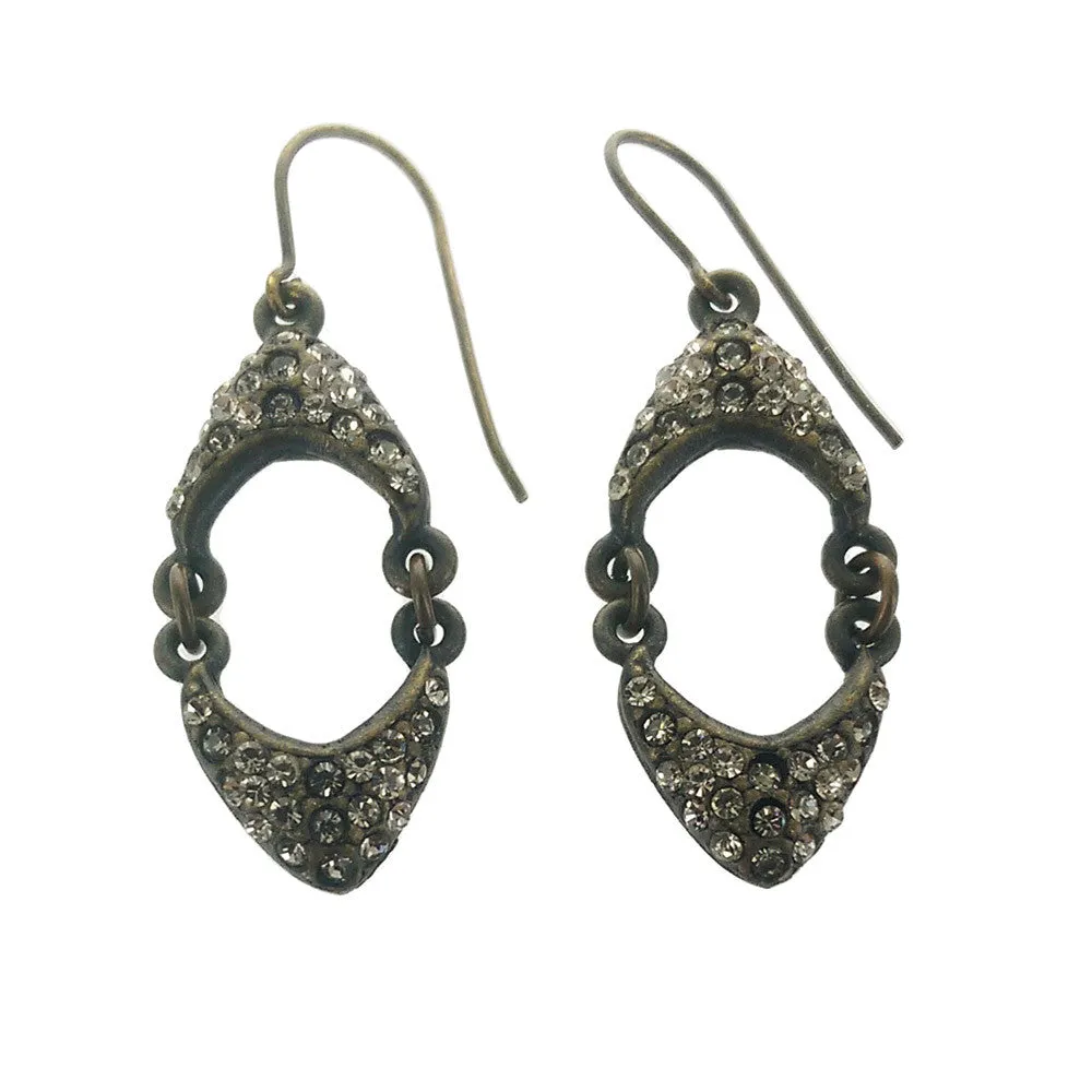 Rebel Designs Hinged Crystal Earrings