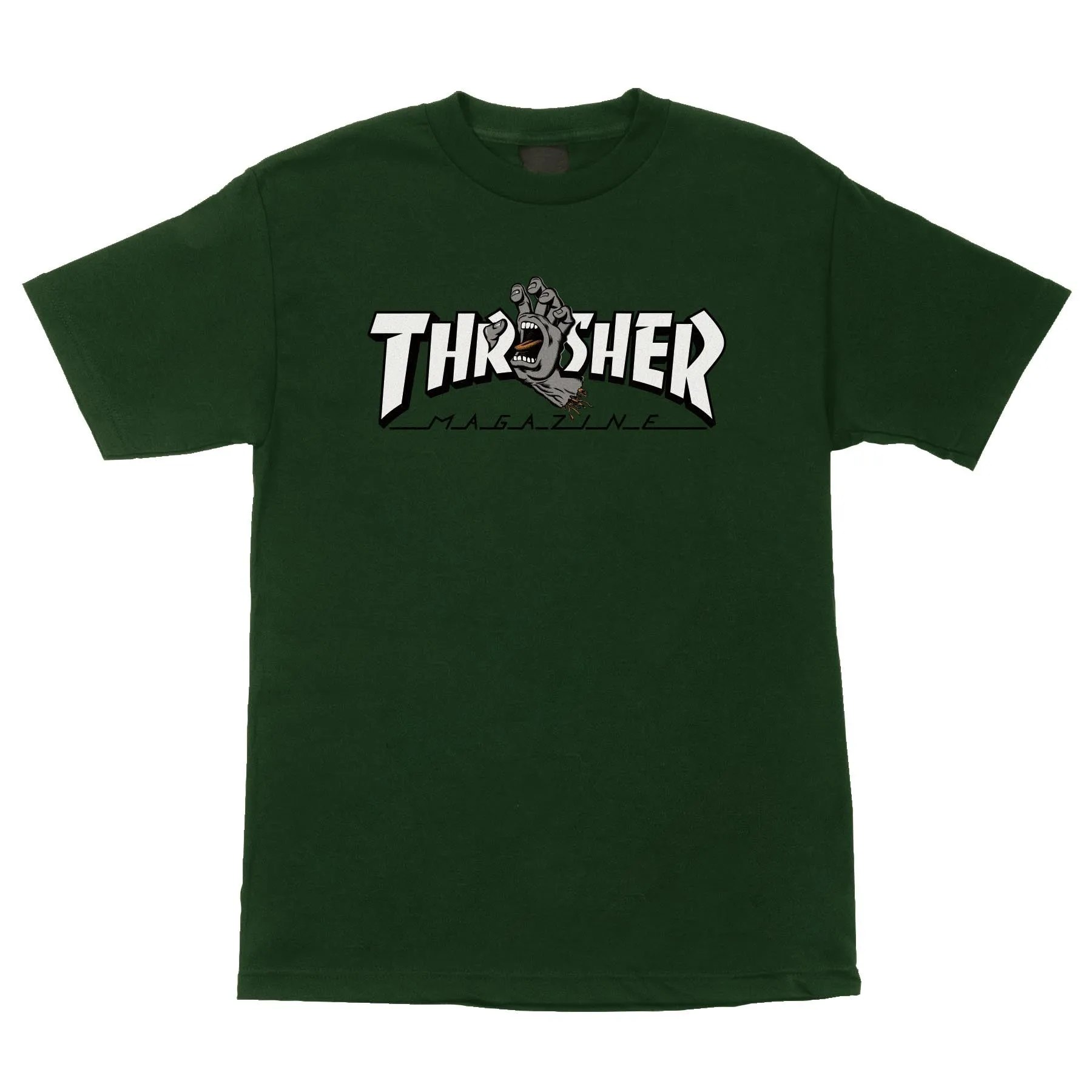 Santa Cruz X Thrasher Screaming Hand Tee Forest Green