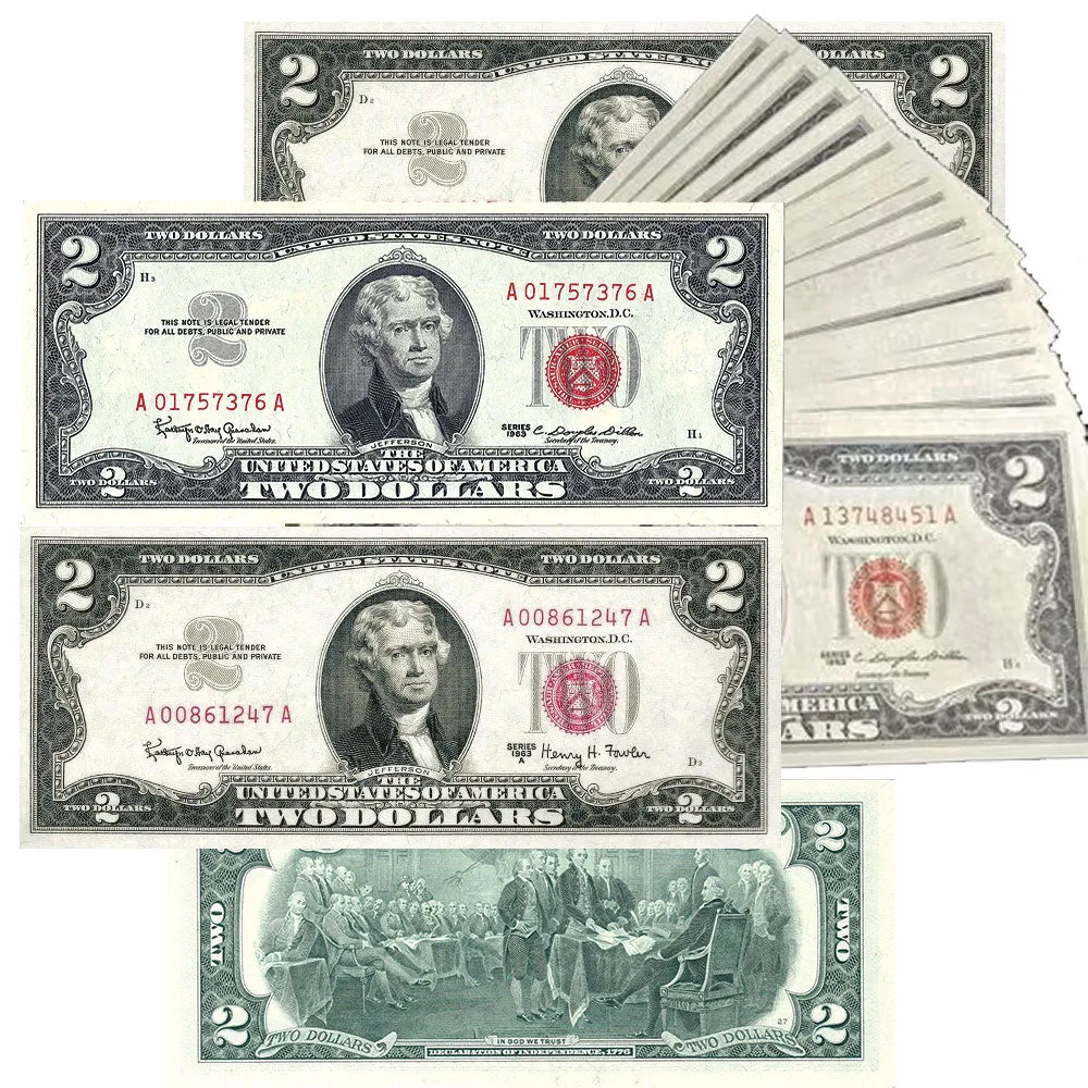 Six Note Six Series 1953/1963 $2 Legal Tender Note Deal - Very Fine or Better