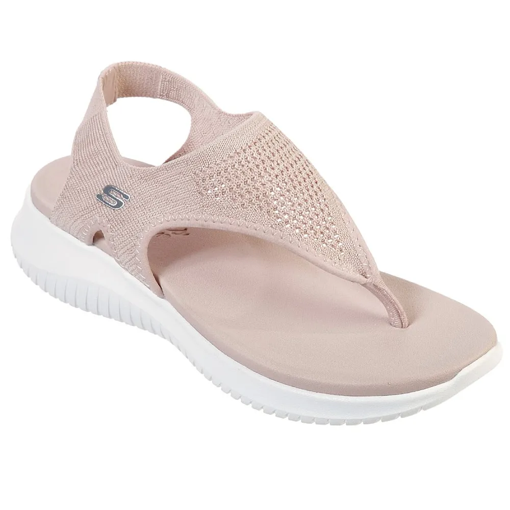 SKECHERS Women's Ultra Flex Spring Motion sandal (Blush)