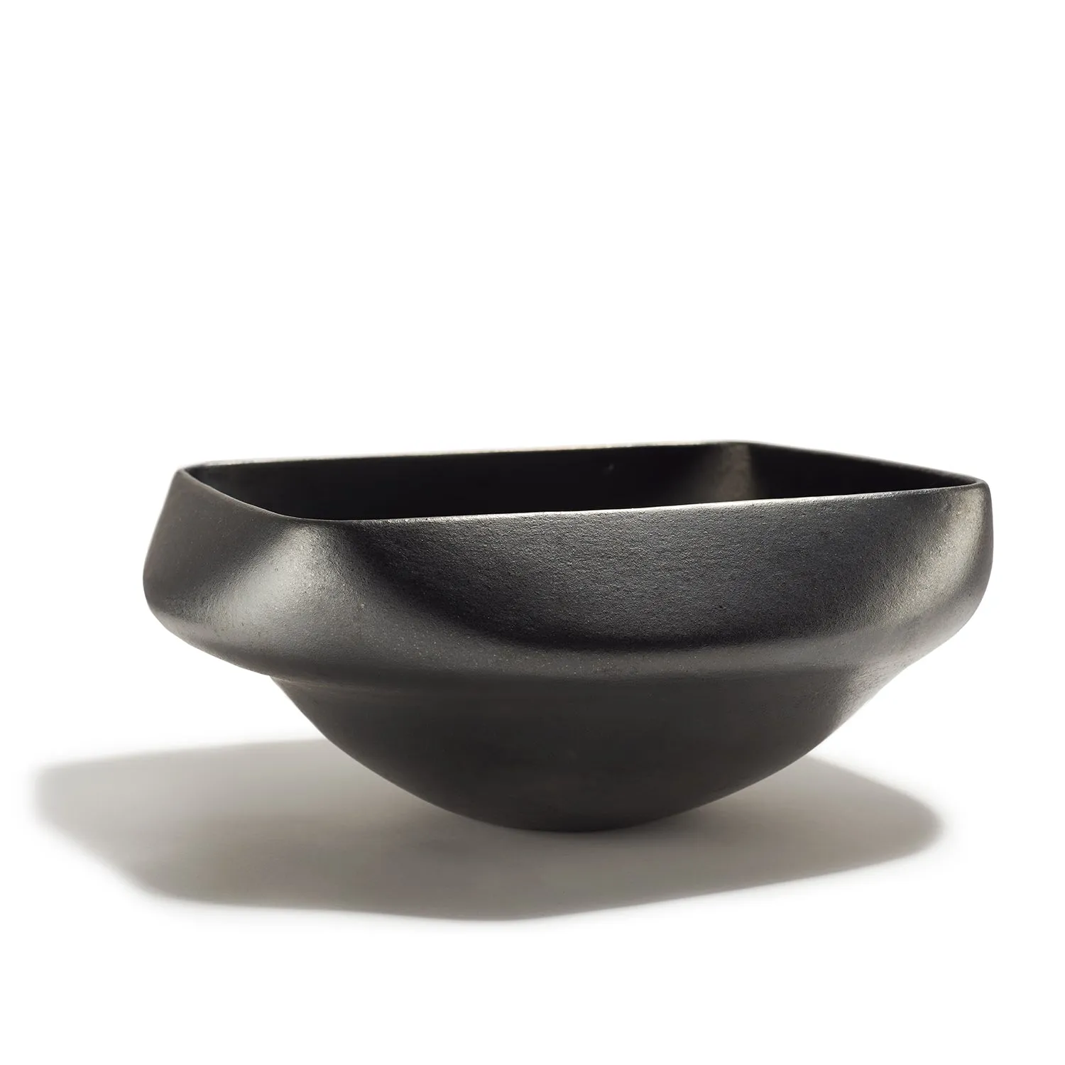 Square Gun Metal Gray Bowl