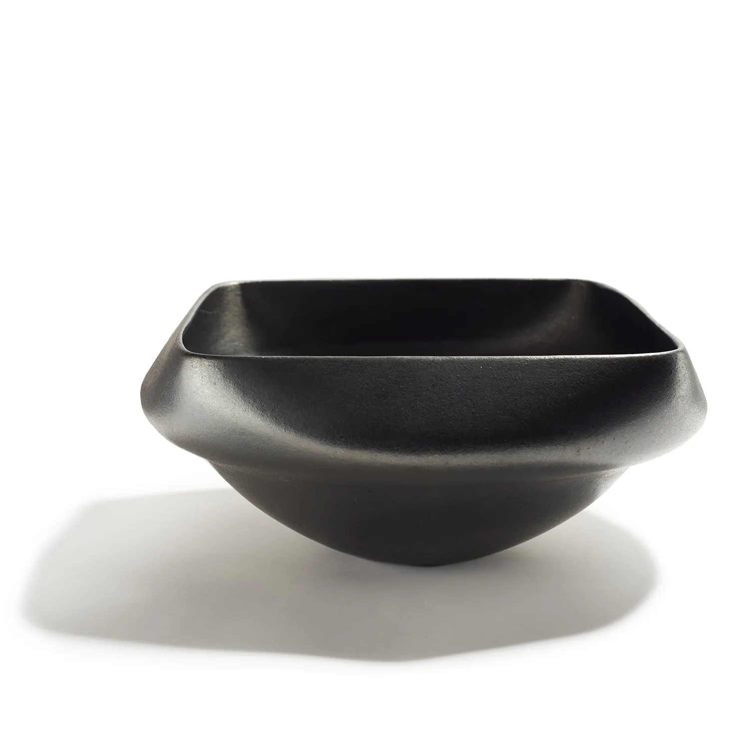 Square Gun Metal Gray Bowl