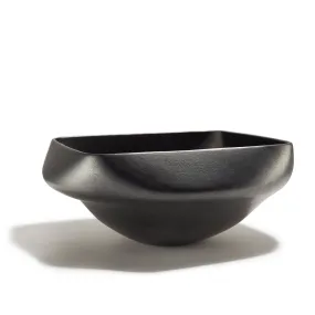 Square Gun Metal Gray Bowl